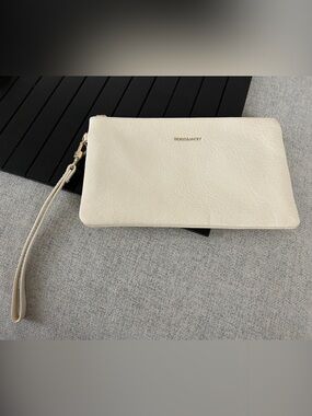 Cream Wristlet Clutch